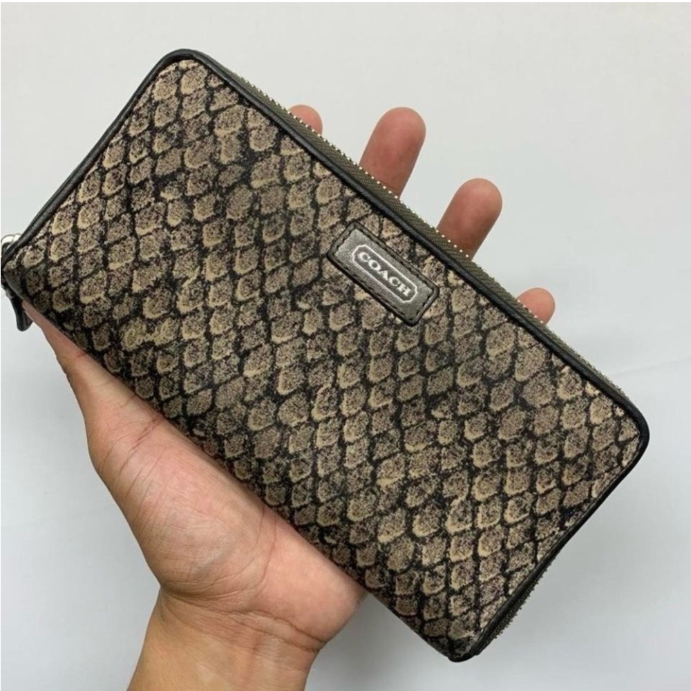 Coach Taylor Python Print Long Wallet - image 1